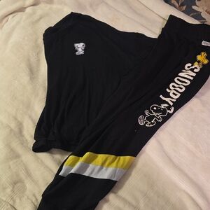 Snoopy Black Pajama Joggers